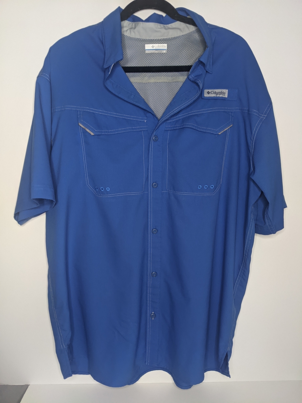 Columbia Men's Short-Sleeve Button-Down Shirt - Royal Blue